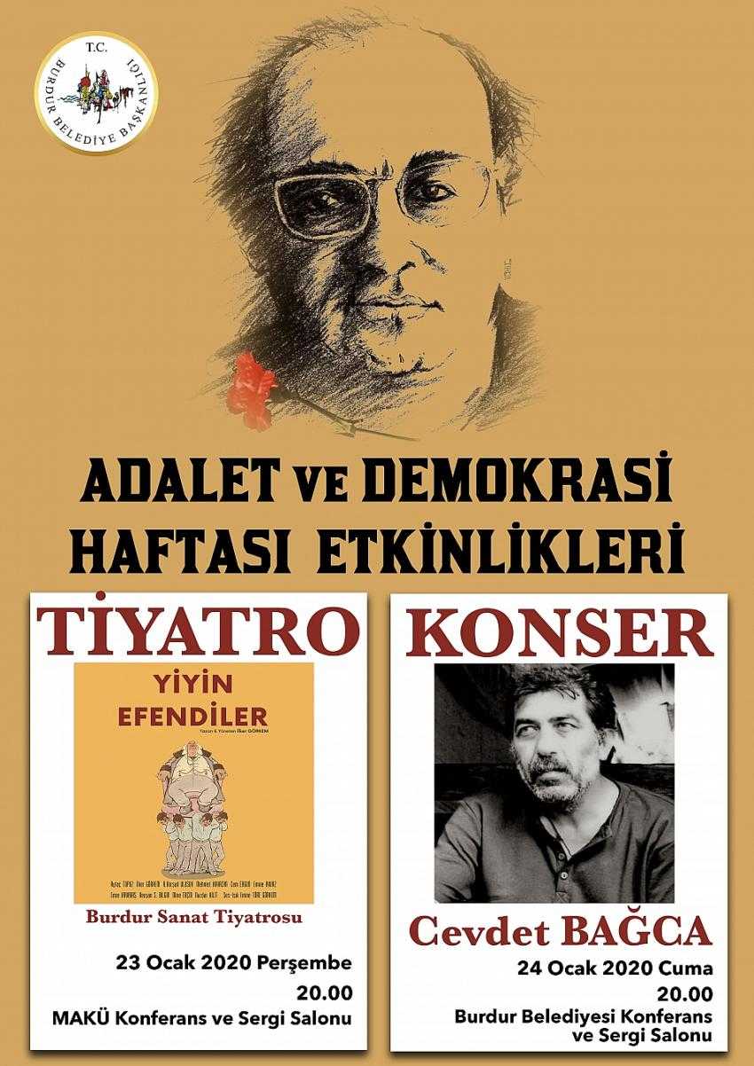 Burdur Belediyesinden  Adalet ve Demokrasi Haftası Etkinlikleri