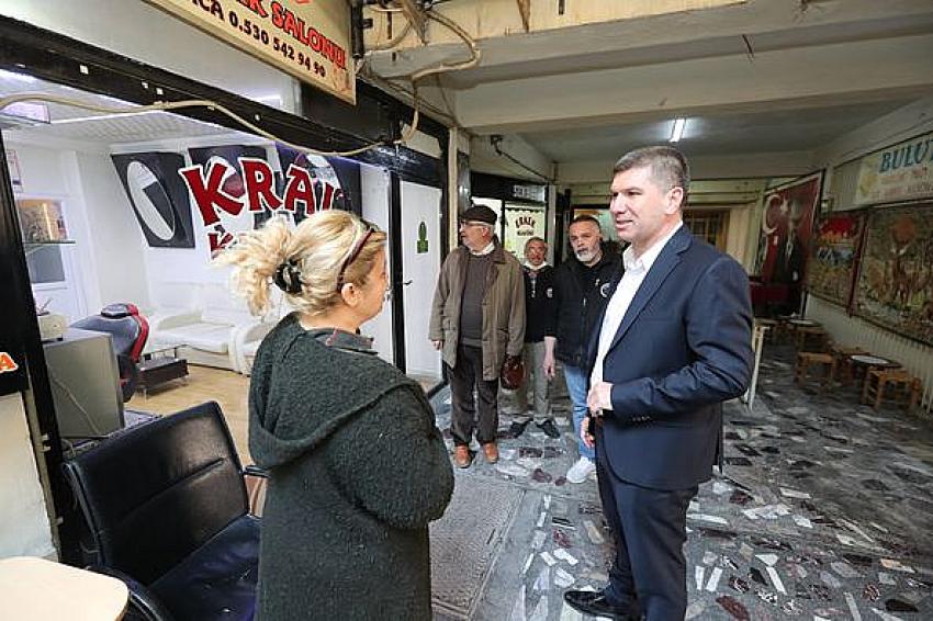 Başkan Ercengiz’den Gazi caddesi esnafına ziyaret