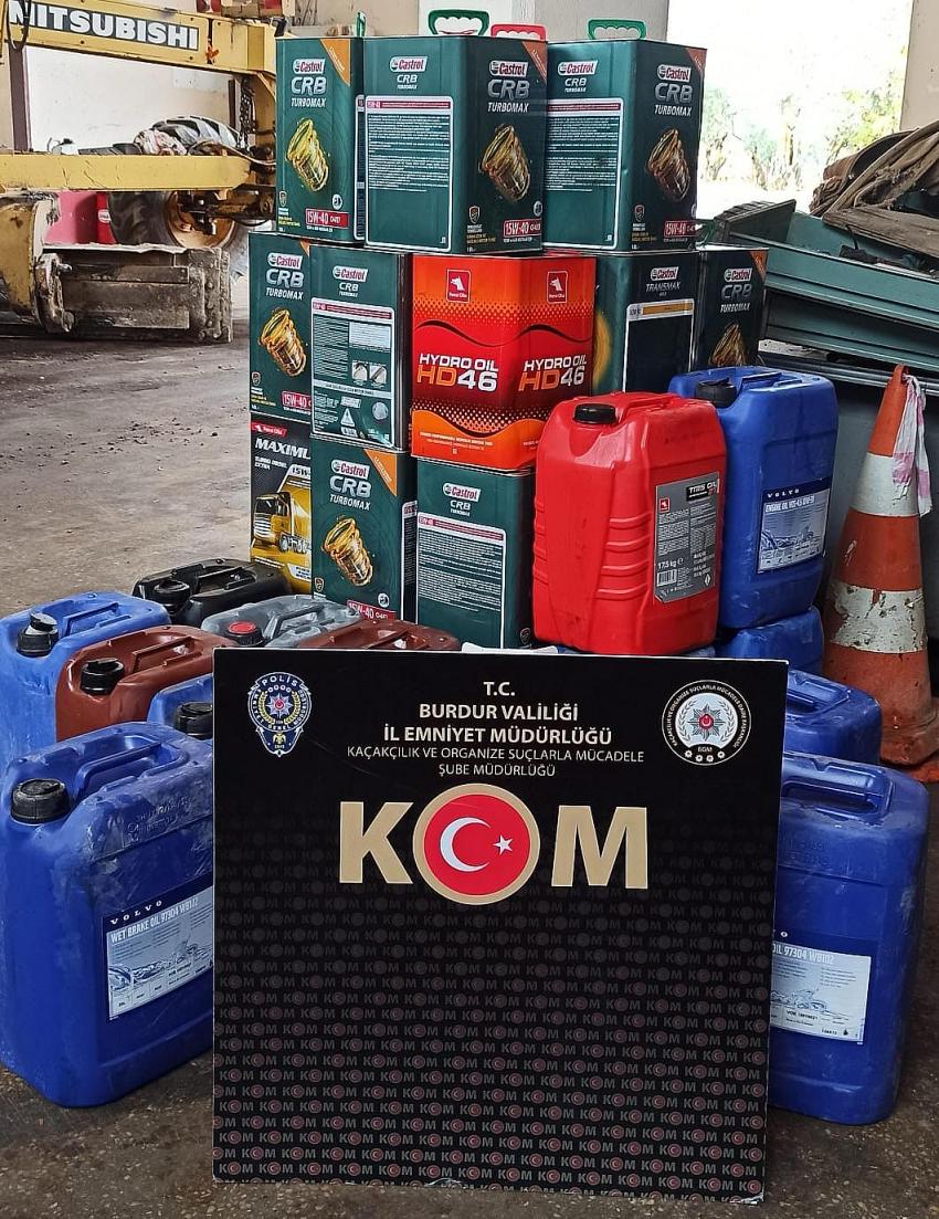 Burdur'da kaçakçılık operasyonu! 850 litre yağ ele geçirildi