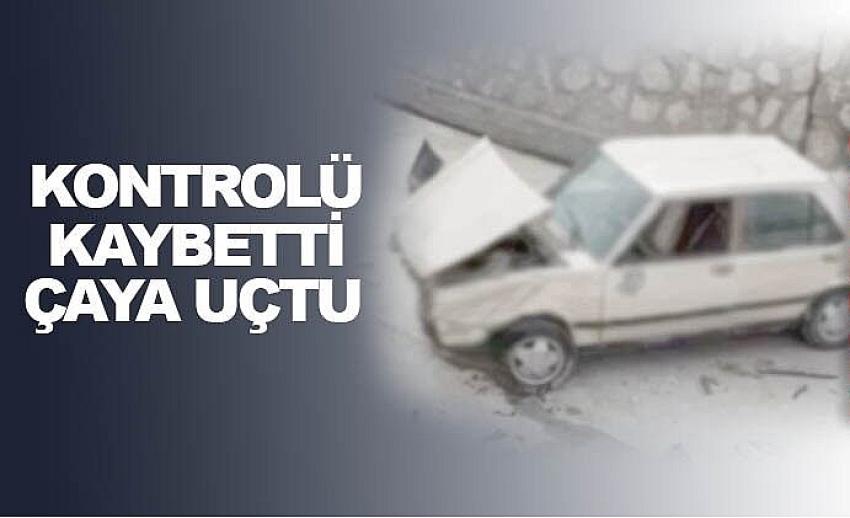 Kontrolünü kaybetti, çaya uçtu