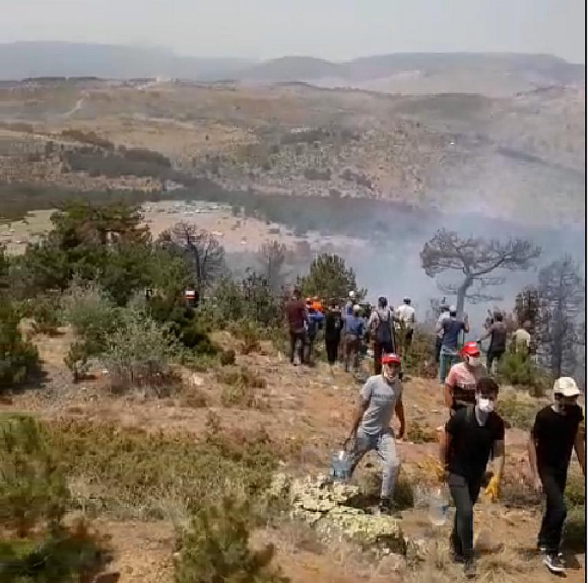 Tefenni Seferber oldu, Yangın Kısmen Kontrol Altına alındı