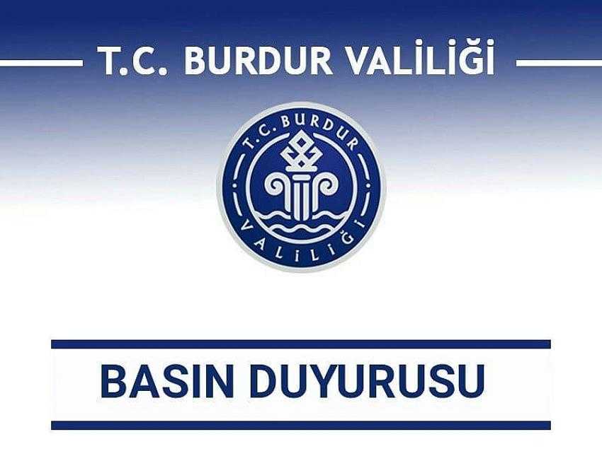 Burdur Valiliğinden açıklama