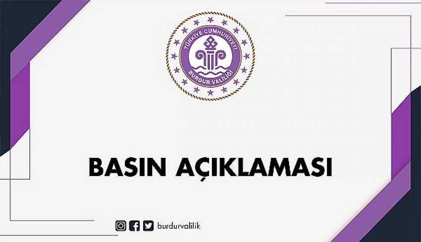 Valilikten Basın Açıklaması