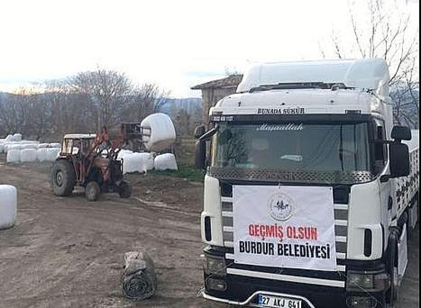 Burdur Belediyesi ‘nden deprem bölgesine yem desteği