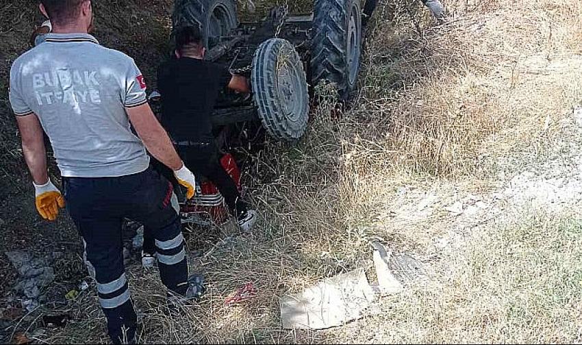 Burdur’da traktör devrildi: 1 kişi ağır yaralı