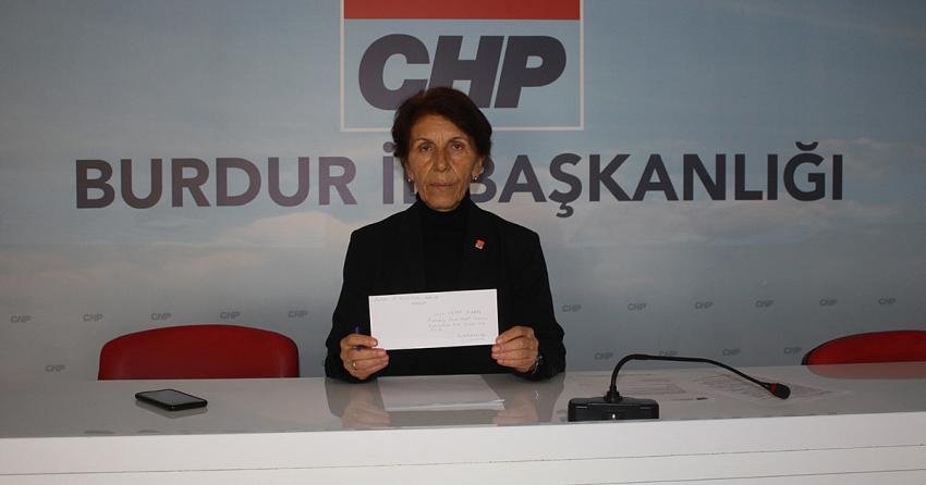 CHP BURDUR KADIN KOLLARI BAŞKANI GEZER: “SEDEF KABAŞ’A ÖZGÜRLÜK