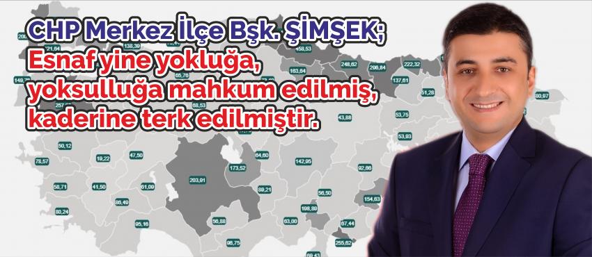 CHP Mer. İlçe Bşk. ŞİMŞEK; Geçmiş olsun Burdur'um...