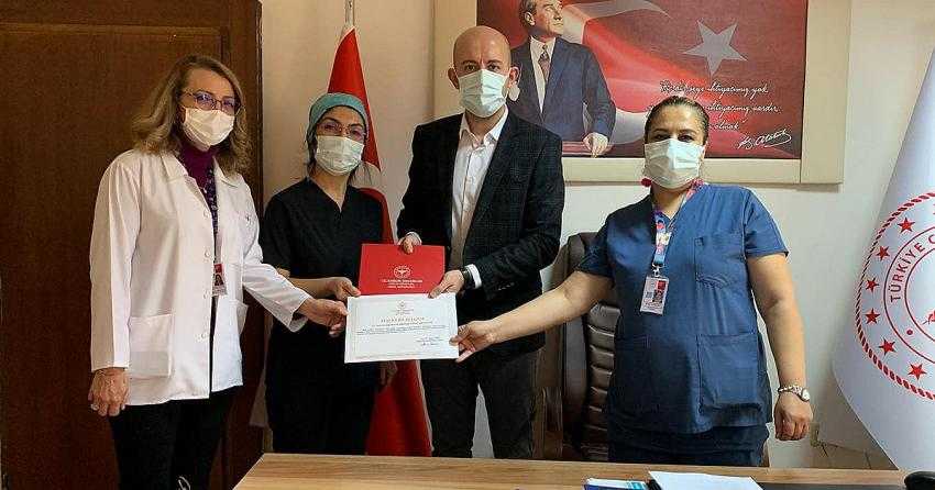 BURDUR DEVLET HASTANESİ’NE TEŞEKKÜR BELGESİ