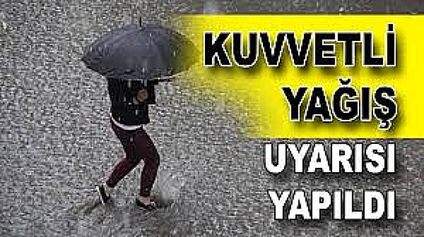 Meteoroloji Genel Müdürlüğü (MGM) Burdur ve çevreleri için kuvvetli yağış uyarısı yayınladı.