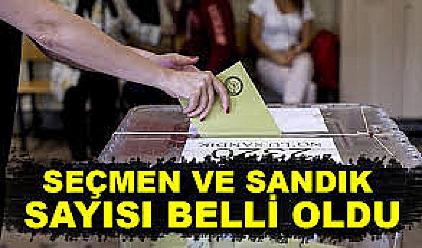 Burdur ve ilçlerinin sandık ve seçmen sayısı