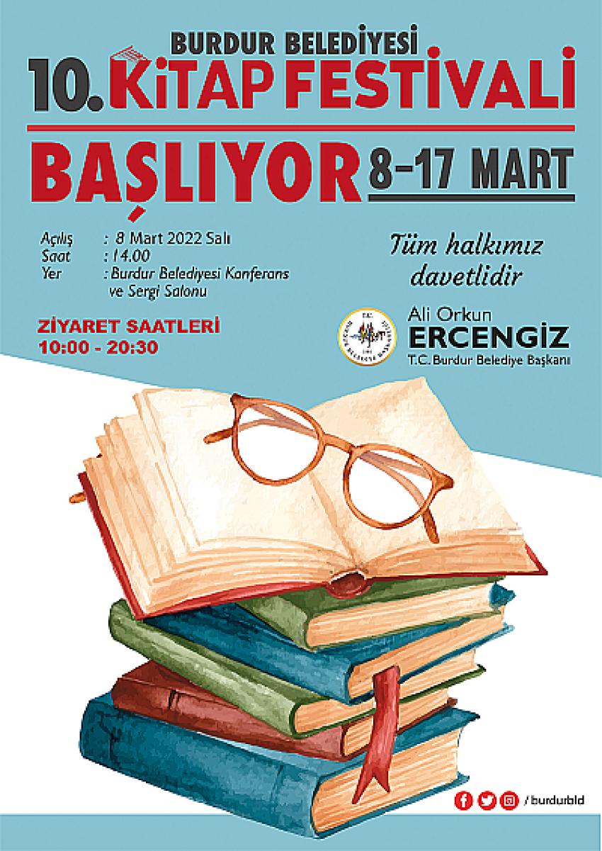 10. Burdur Kitap Festivali Başlıyor