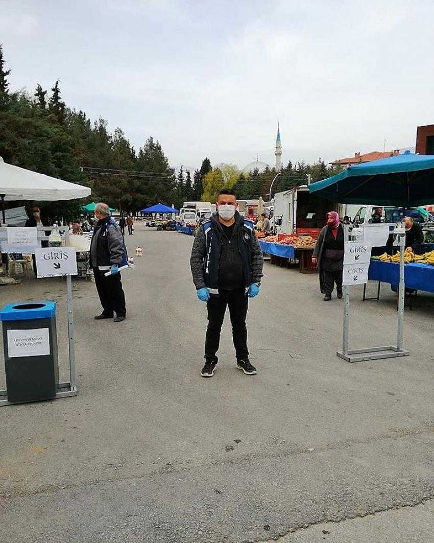 BURDUR BELEDİYESİ SEMT PAZARI ÖNLEMLERİNİ TAMAMLADI