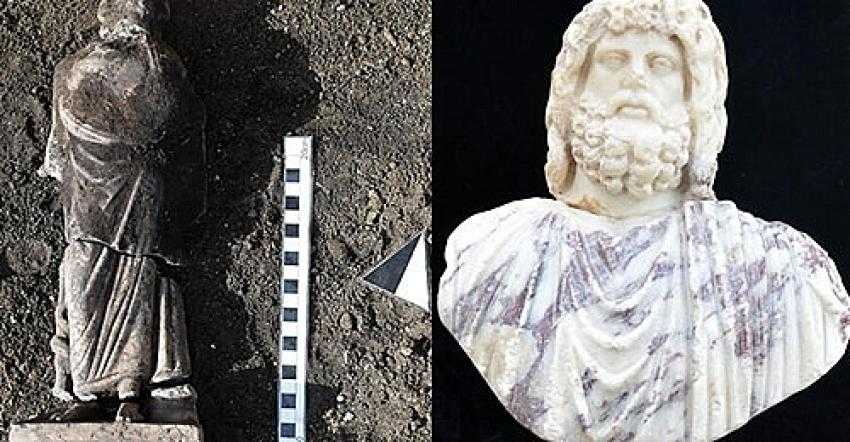 Kibyra Antik Kenti'nde Asklepios Heykelciği ve Serapis Büstü Bulundu