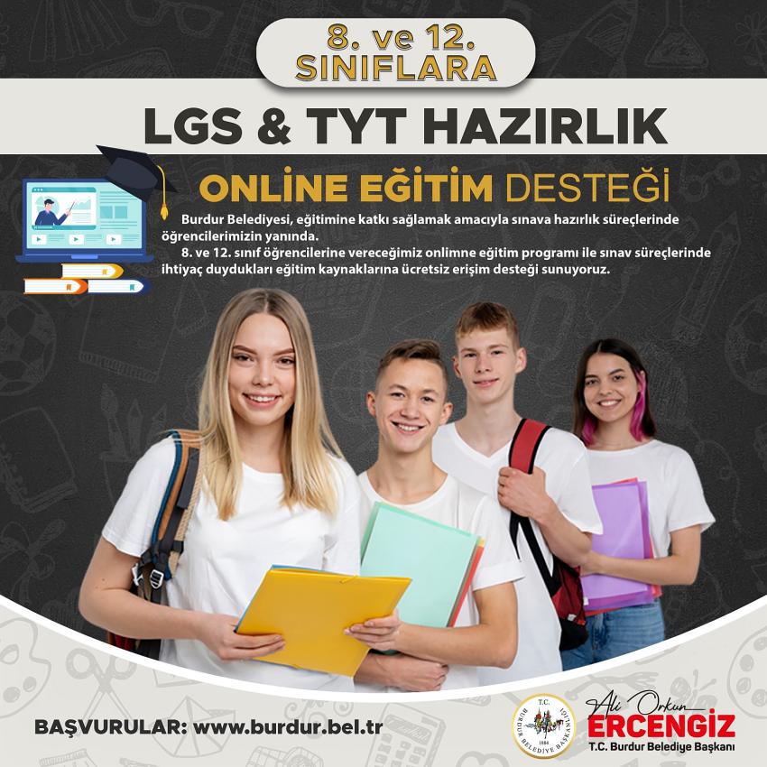 Burdur Belediyesi’nden Öğrencilere Online Sınav Yardımı