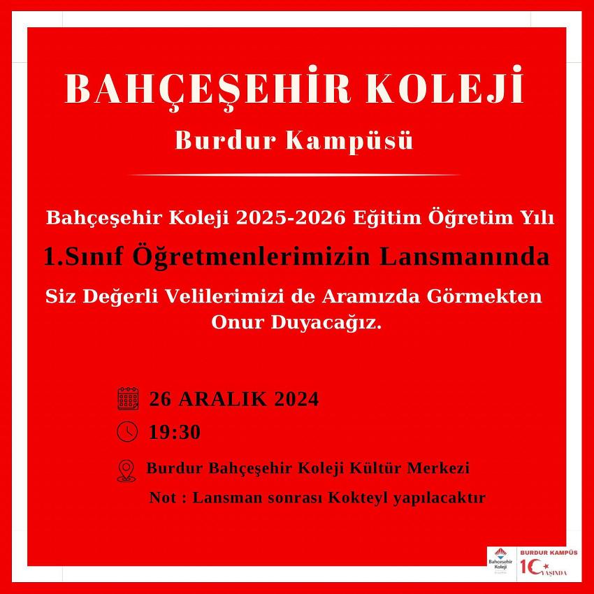 Bahçeşehir Koleji’nin Merakla Beklenen 1. SINIF ÖĞRETMEN Kadrosu Yarın Açıklanıyor